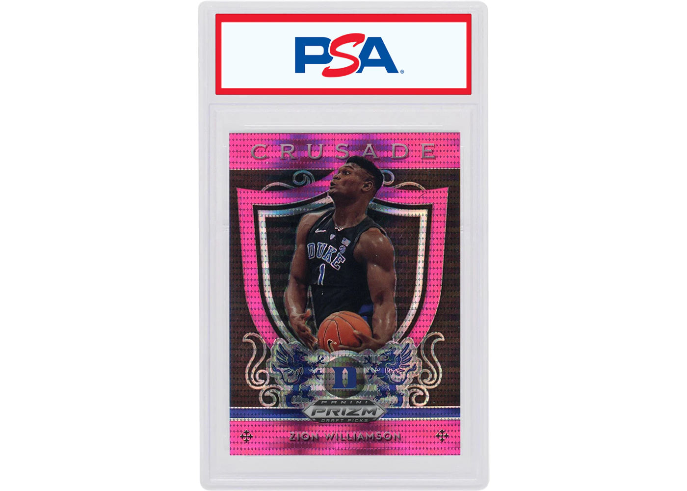 Zion WIlliamson 2019 Panini Prizm Draft Picks Rookie Crusade Pink Pulsar #51 (PSA or BGS Graded)
