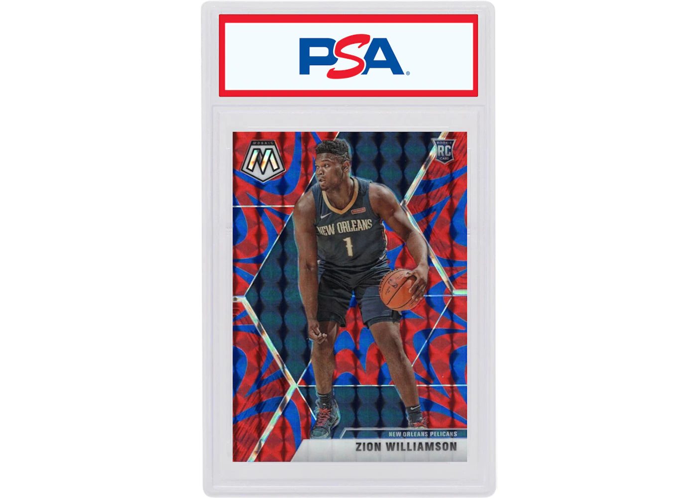 Zion Williamson 2019 Panini Mosaic Rookie Reactive Blue #209 (PSA or BGS Graded)