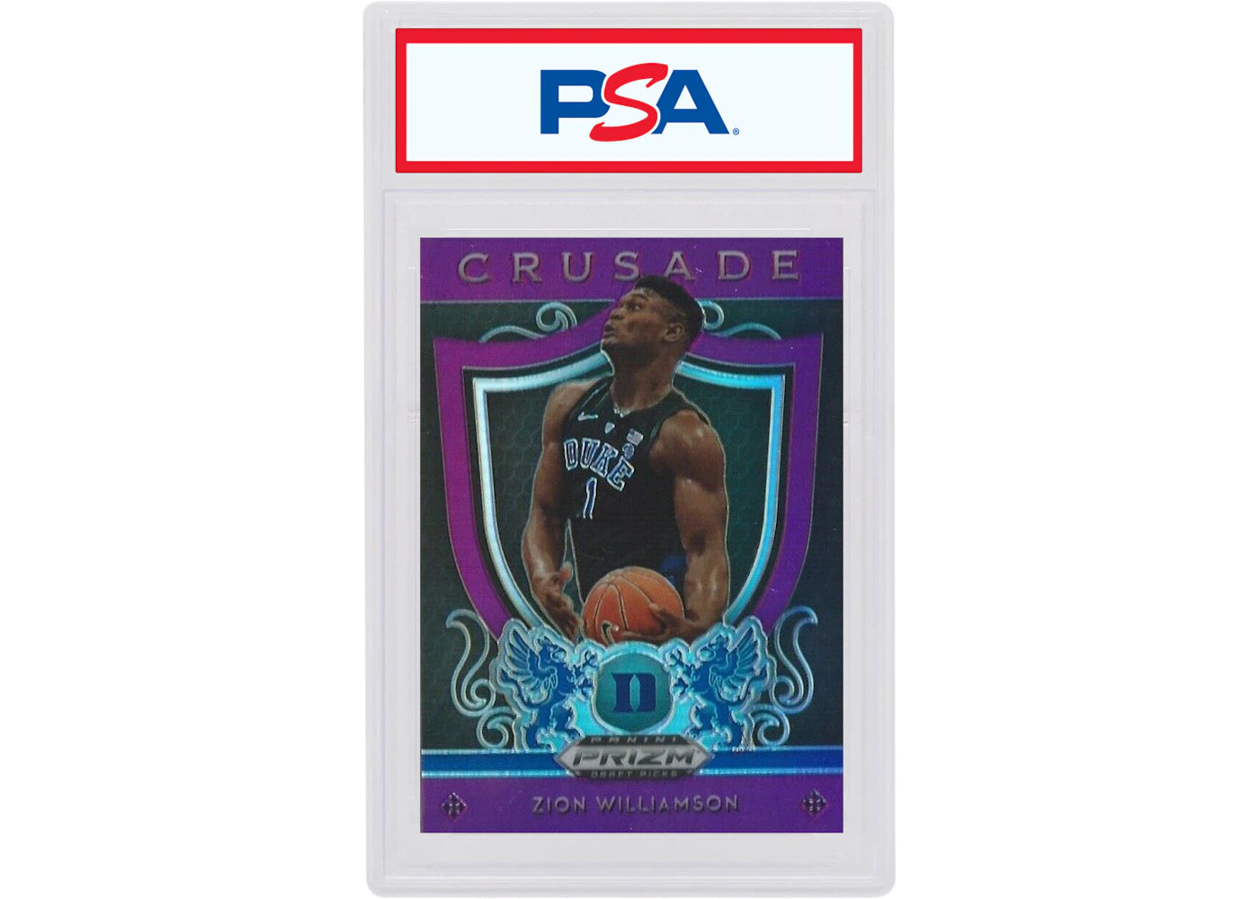 Zion Williamson 2019 Panini Prizm Darft Crusade Rookie Purple #51 (PSA or BGS Graded)