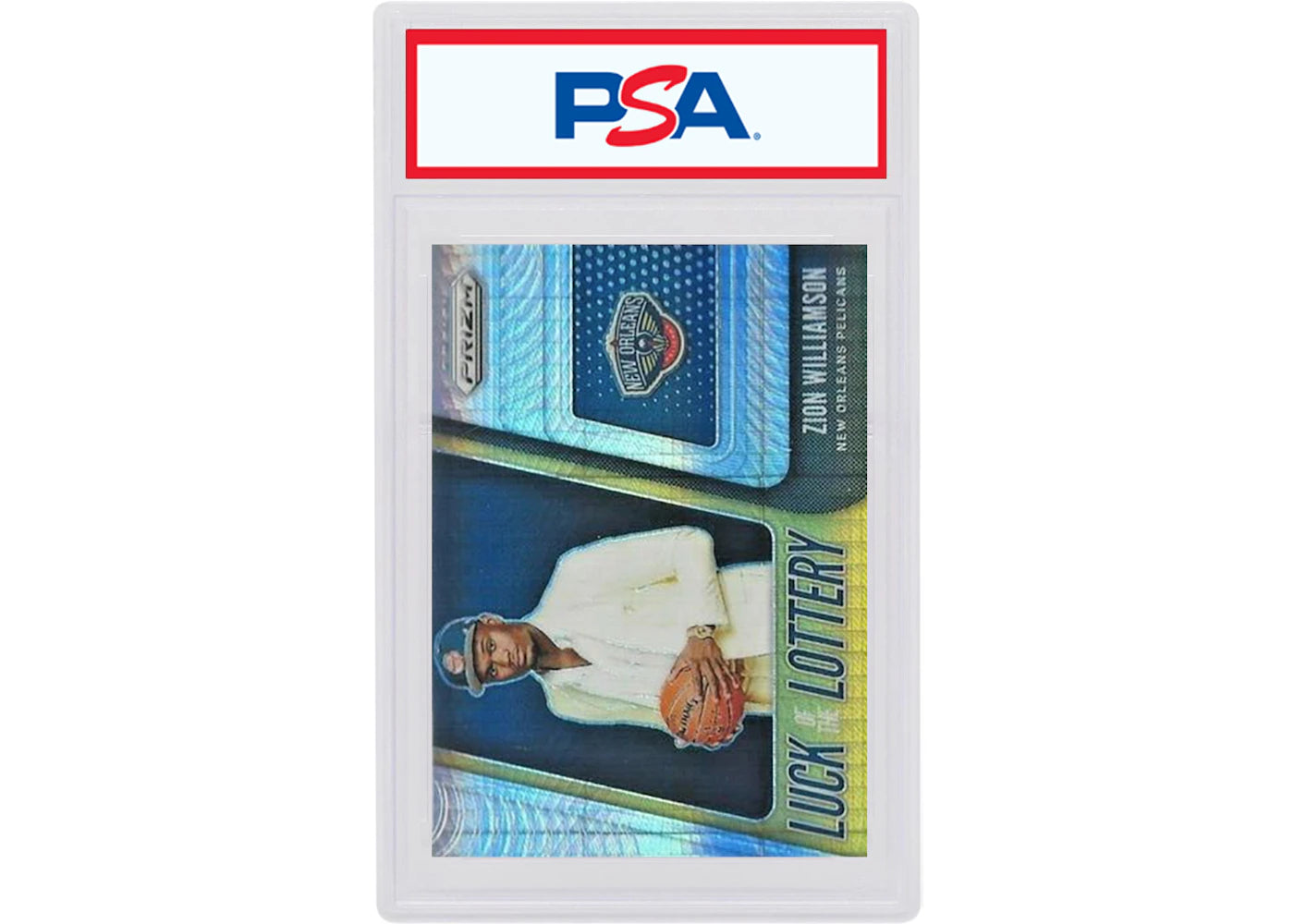 Zion Williamson 2019 Panini Prizm Luck of the Lottery Rookie Hyper #1 (PSA or BGS Graded)