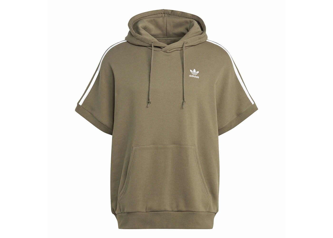 adidas Adicolor Classics Short Sleeve Hoodie Olive Strata