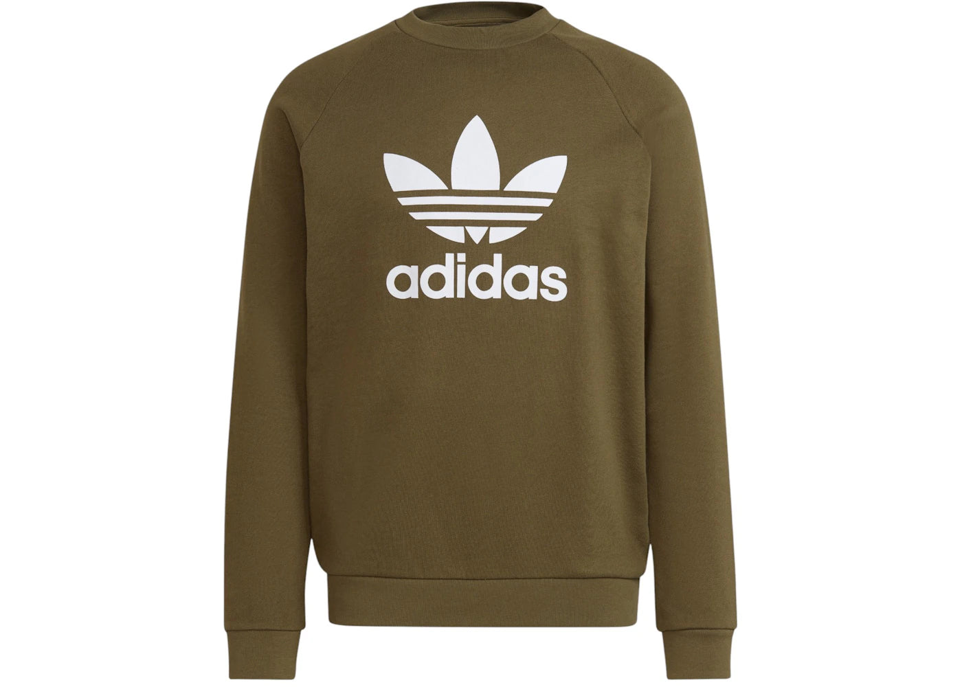 adidas Adicolor Classics Trefoil Crewneck Sweatshirt Focus Olive/White