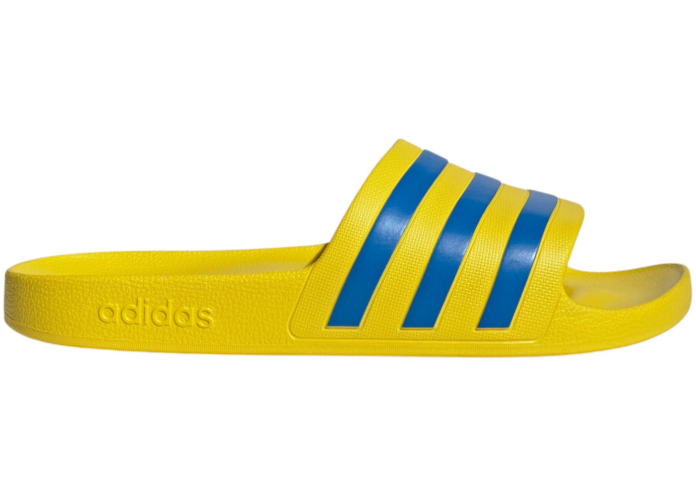adidas Adilette Aqua Slides Yellow Bright Royal