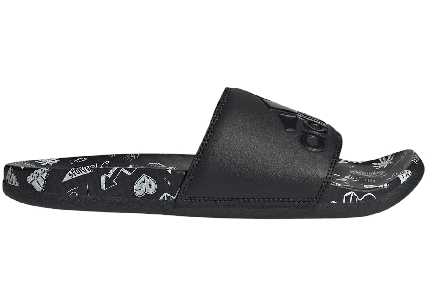 adidas Adilette Comfort Sandals Black Cloud White