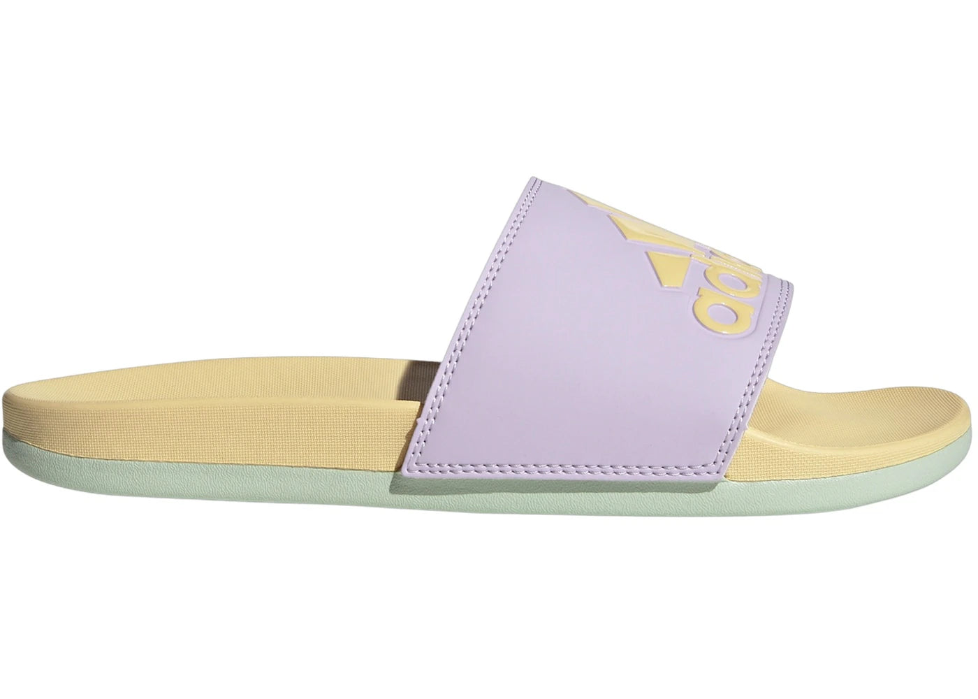 adidas Adilette Comfort Slides Ice Lavender Orange Tint Linen Green (Women's)