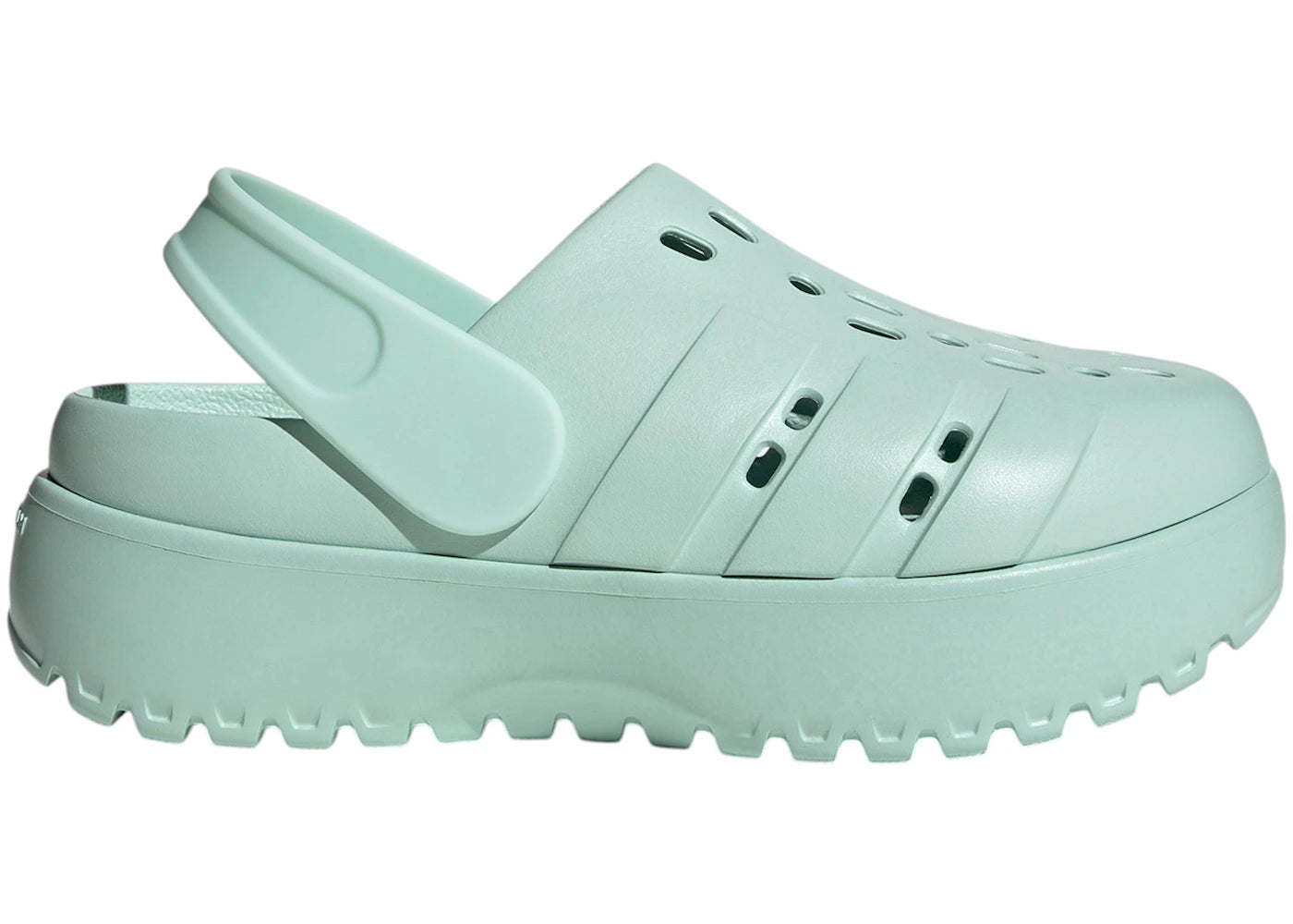 adidas Adilette Platform Clogs Halo Mint (Women's)