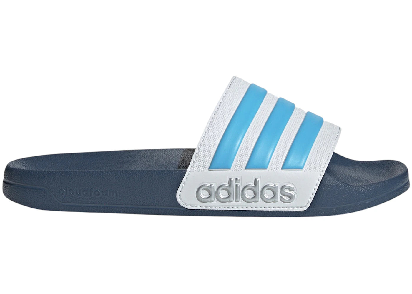 adidas Adilette Shower Slides Crystal White Semi Blue Burst Preloved Ink