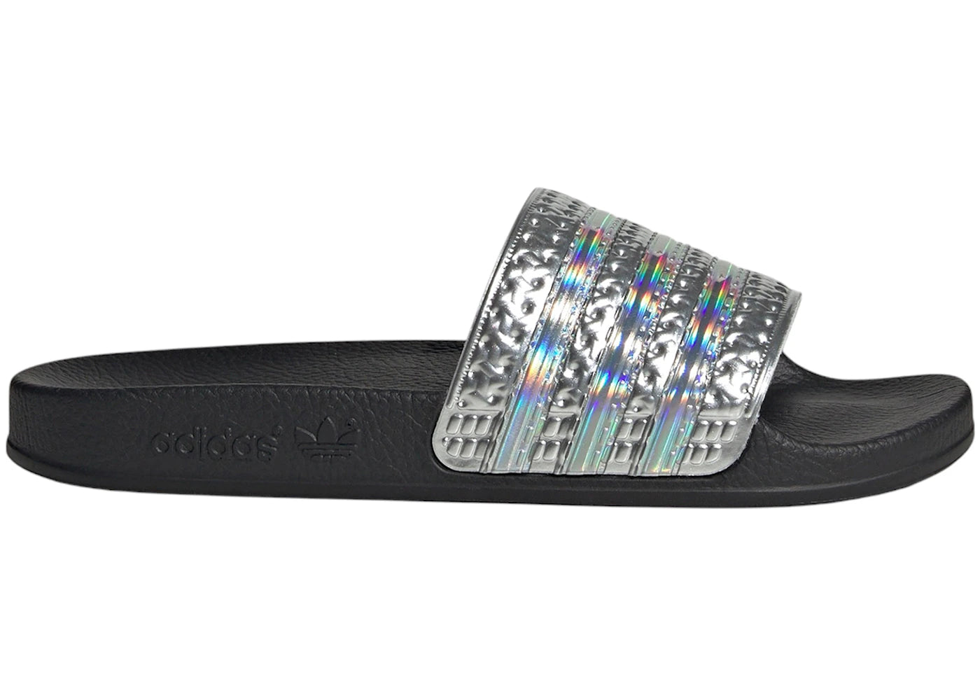 adidas Adilette Slides Core Black Silver Metallic (GS)