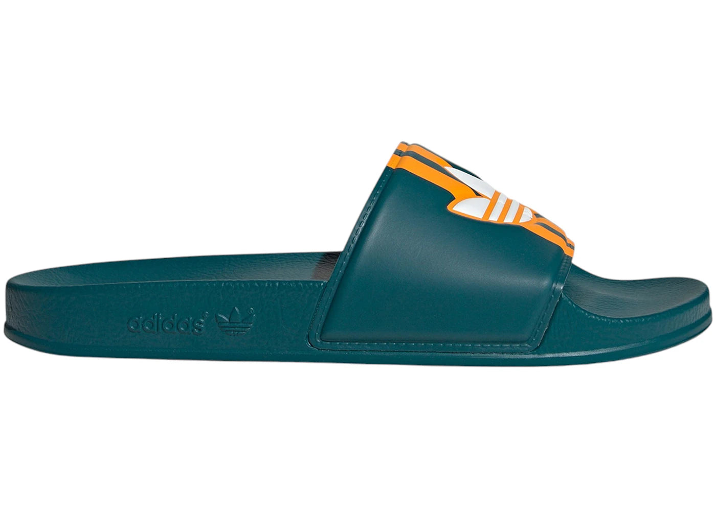 adidas Adilette Slides Legacy Teal Eqt Orange Cloud White