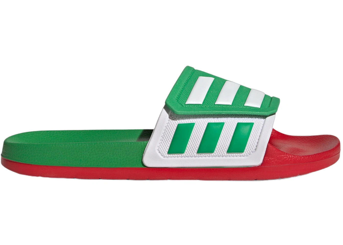 adidas Adilette TND Slides Vivid Green Cloud White Scarlet