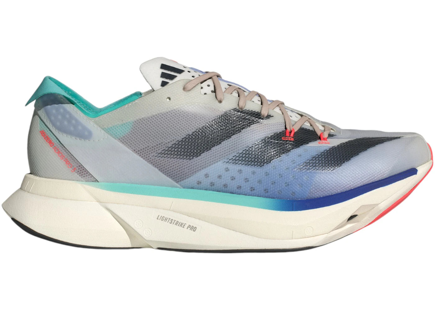 adidas Adizero Adios Pro 3 Off White Aurora Ink Flash Aqua (Women's)