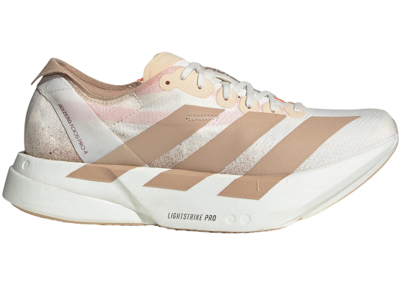adidas Adizero Adios Pro 4 Chalk White Warm Sandstone Semi Impact Orange (Women's)