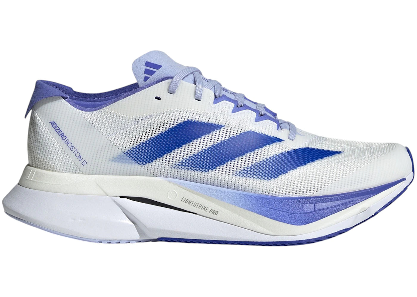 adidas Adizero Boston 12 Cloud White Lucid Blue Cobalt Blue (Women's)
