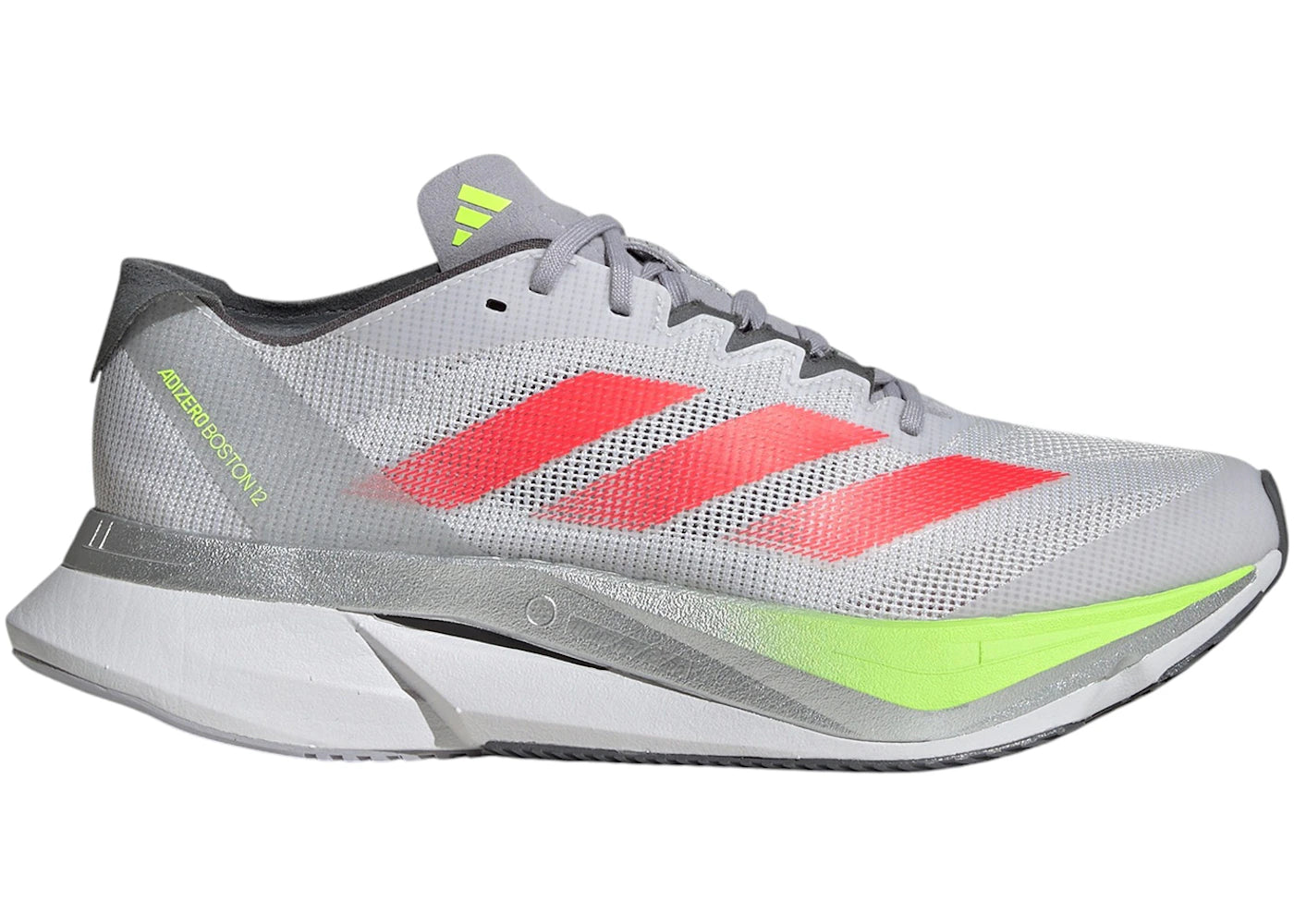 adidas Adizero Boston 12 Dash Grey Lucid Red Lucid Lemon (Women's)