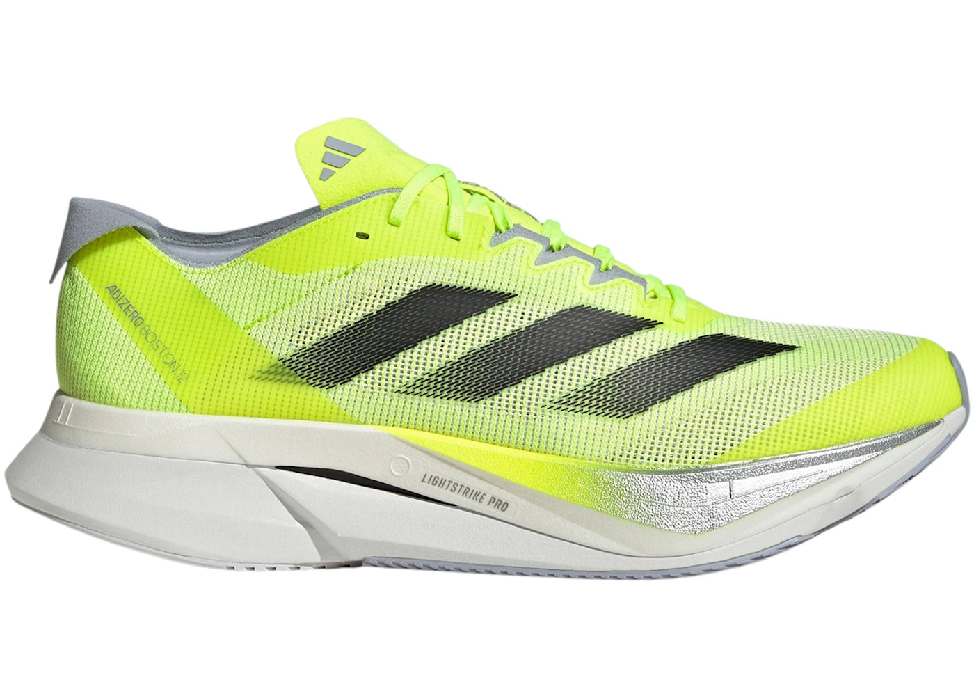 adidas Adizero Boston 12 Lucid Lemon Core Black Silver Metallic