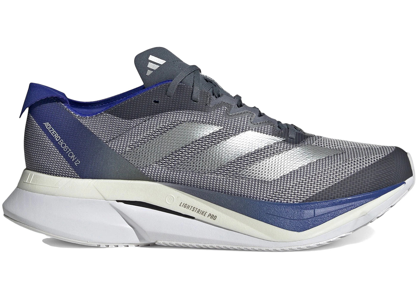 adidas Adizero Boston 12 Onix Matte Silver Lucid Blue