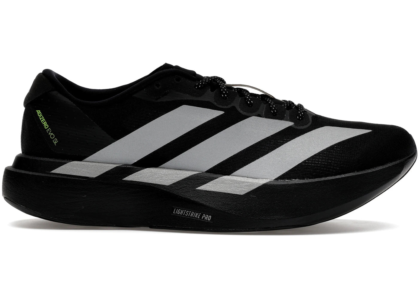 adidas Adizero Evo SL Black Silver Metallic Signal Green