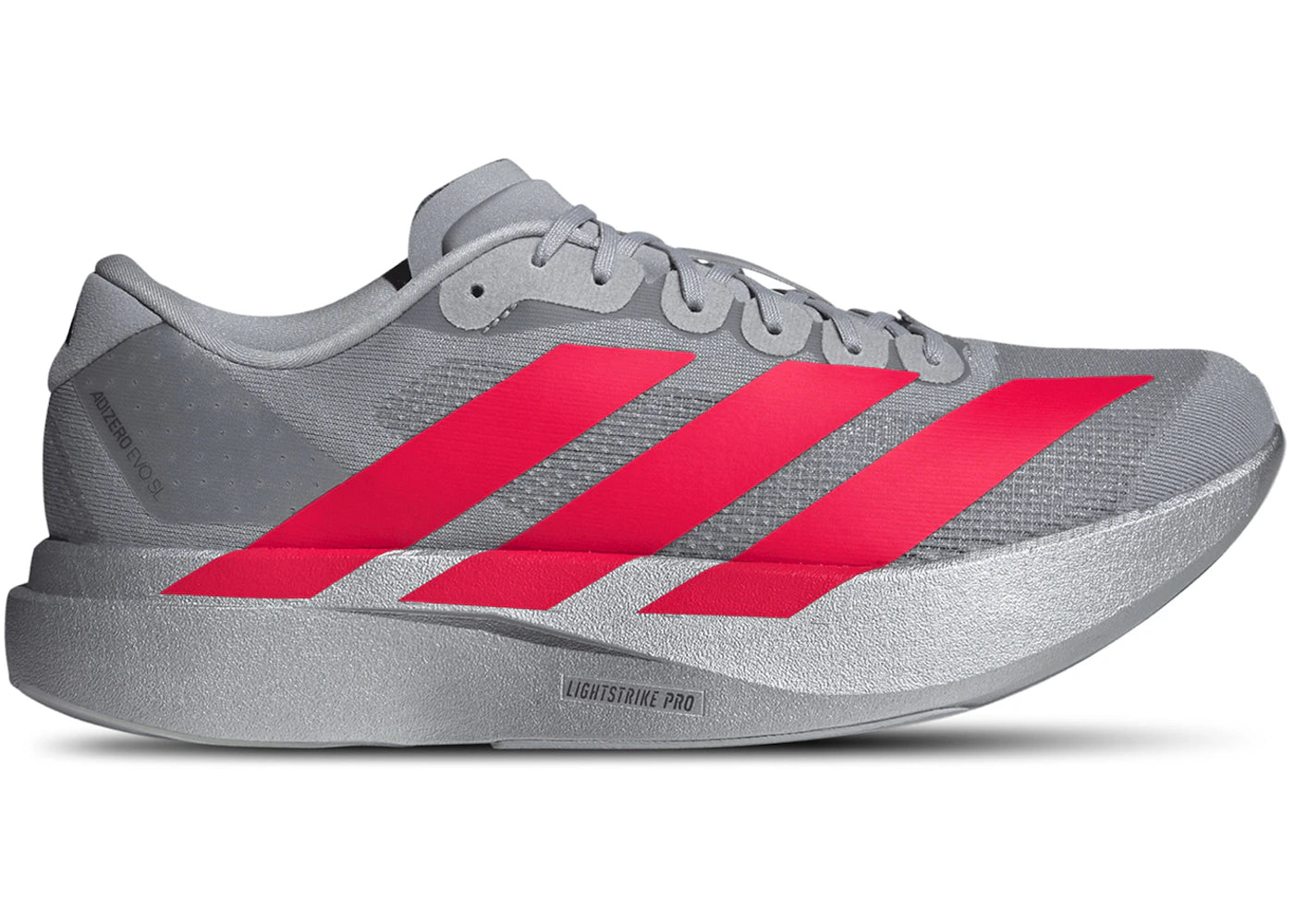 adidas Adizero Evo SL Silver Metallic Lucid Red