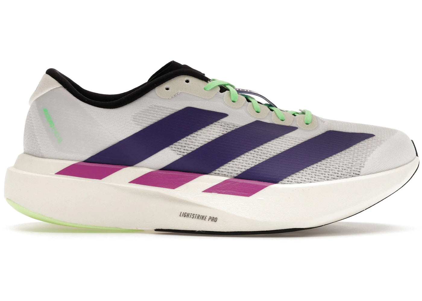 adidas Adizero Evo SL White Purple Lime Burst