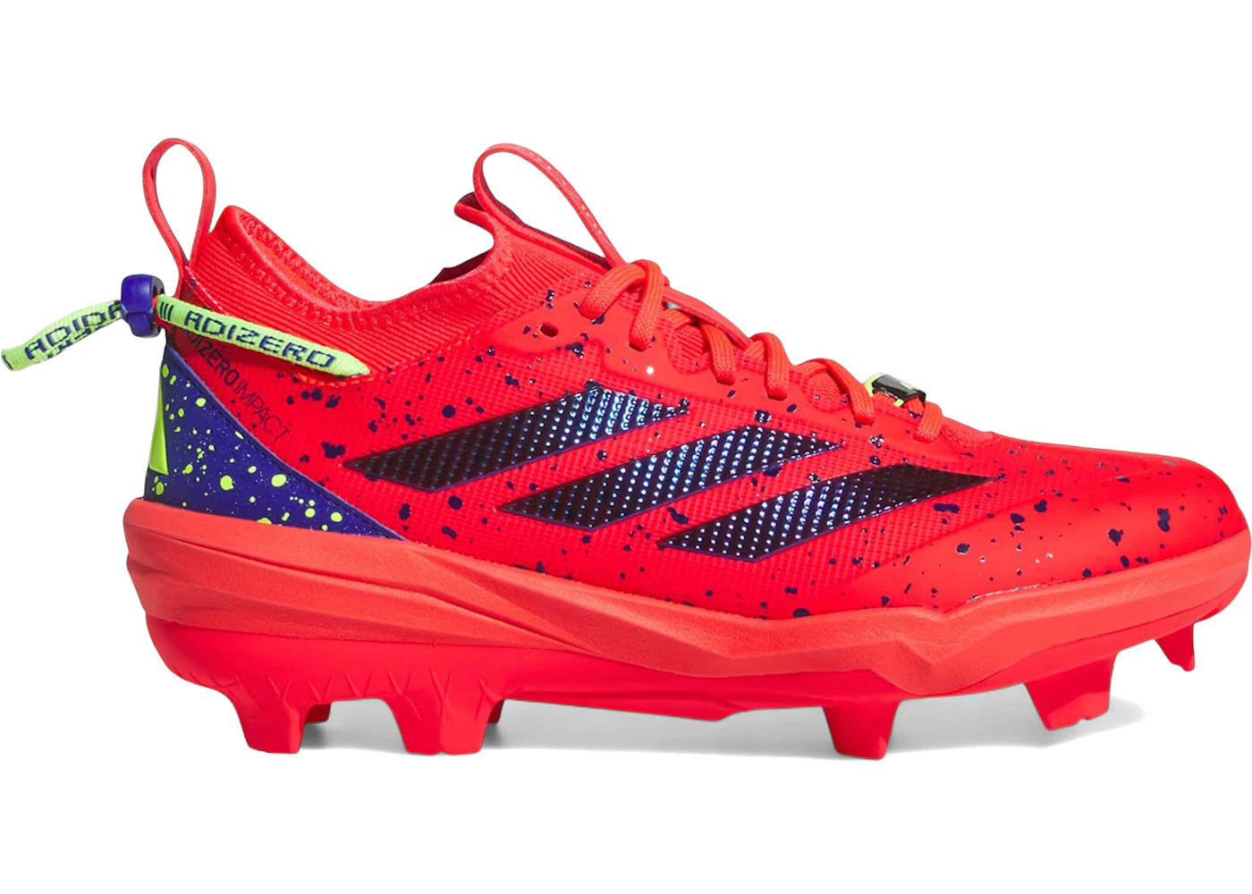 adidas Adizero Impact TPU 2.0 Baseball Shades Lucid Red Blue Lemon