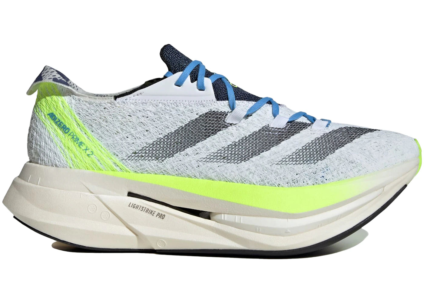 adidas Adizero Prime X 2.0 Strung Cloud White Wonder Silver Lime