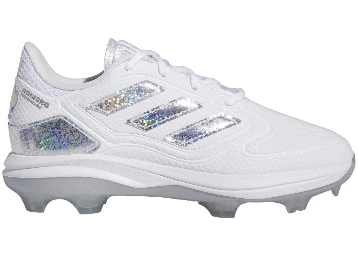 adidas Adizero Purehustle 3 Sis Bates Cloud White Silver Metallic Team Solar Yellow (GS)