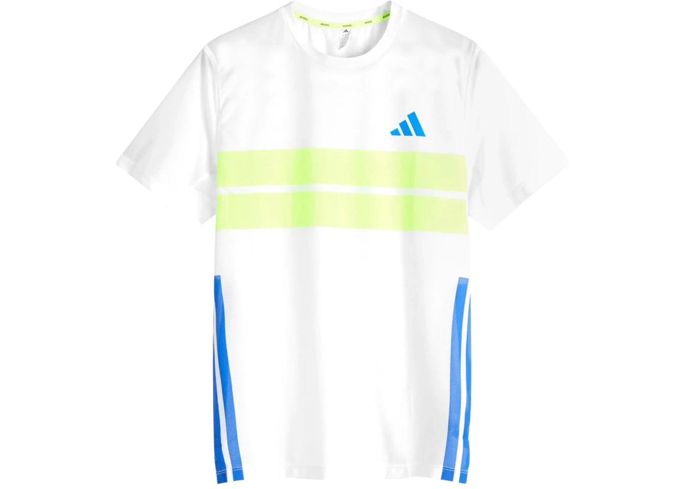 adidas Adizero Run T-shirt White/Lucid Lemon