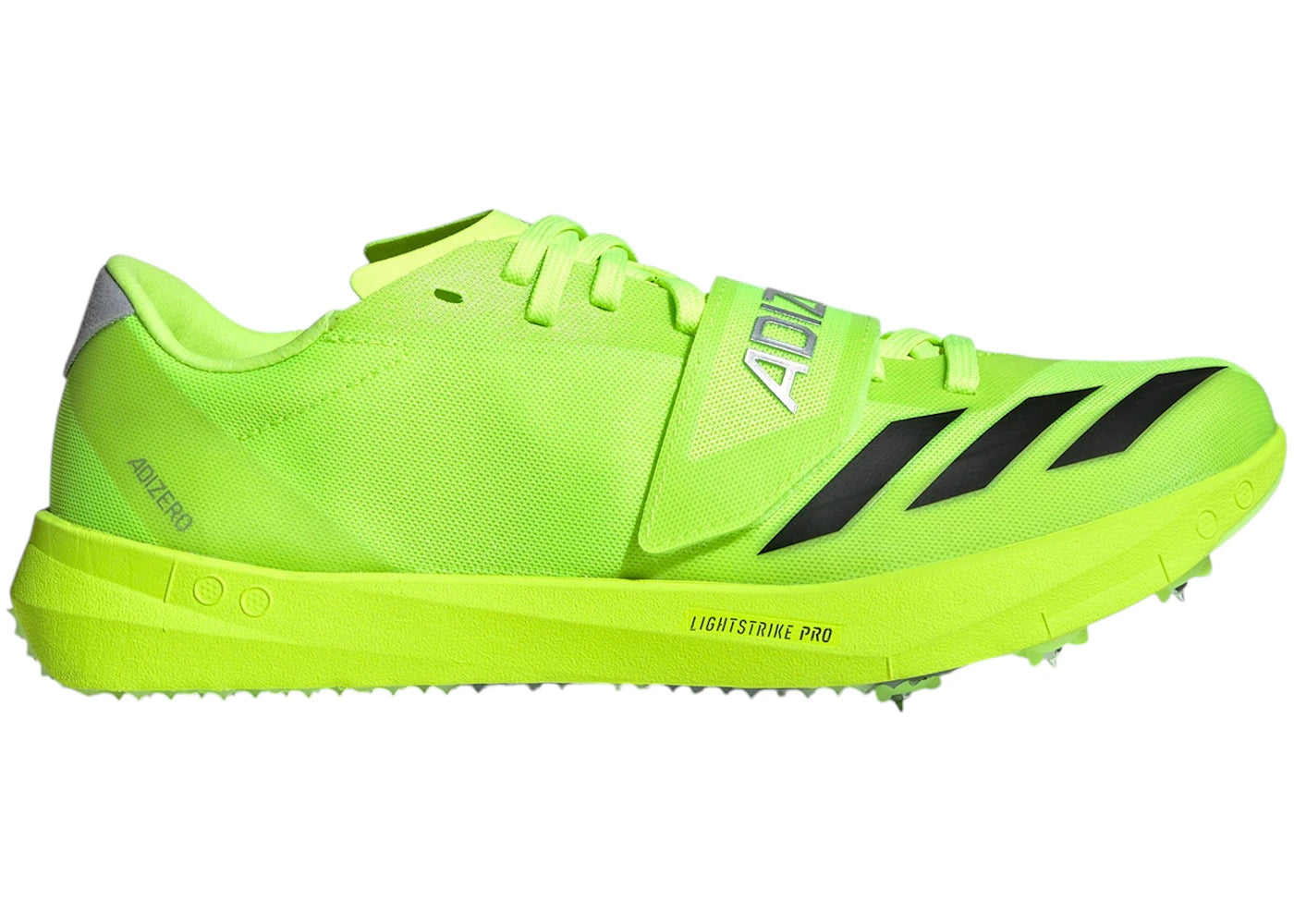 adidas Adizero TJ/PV Track and Field Lucid Lemon Core Black Silver Metallic