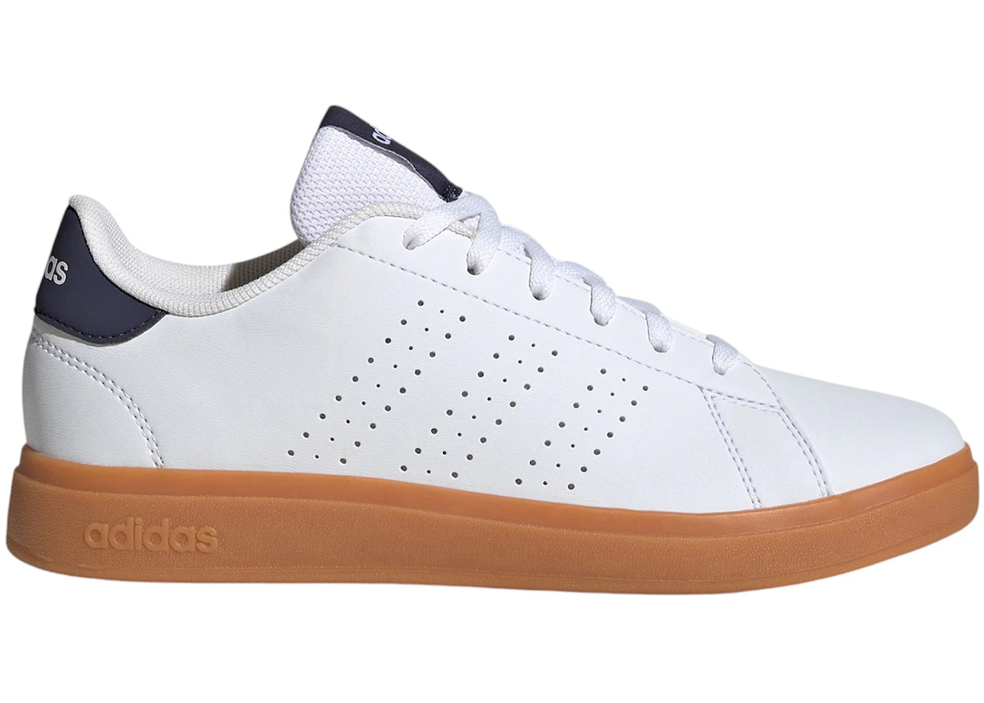 adidas Advantage Base 2.0 Cloud White Shadow Navy Gum (GS)