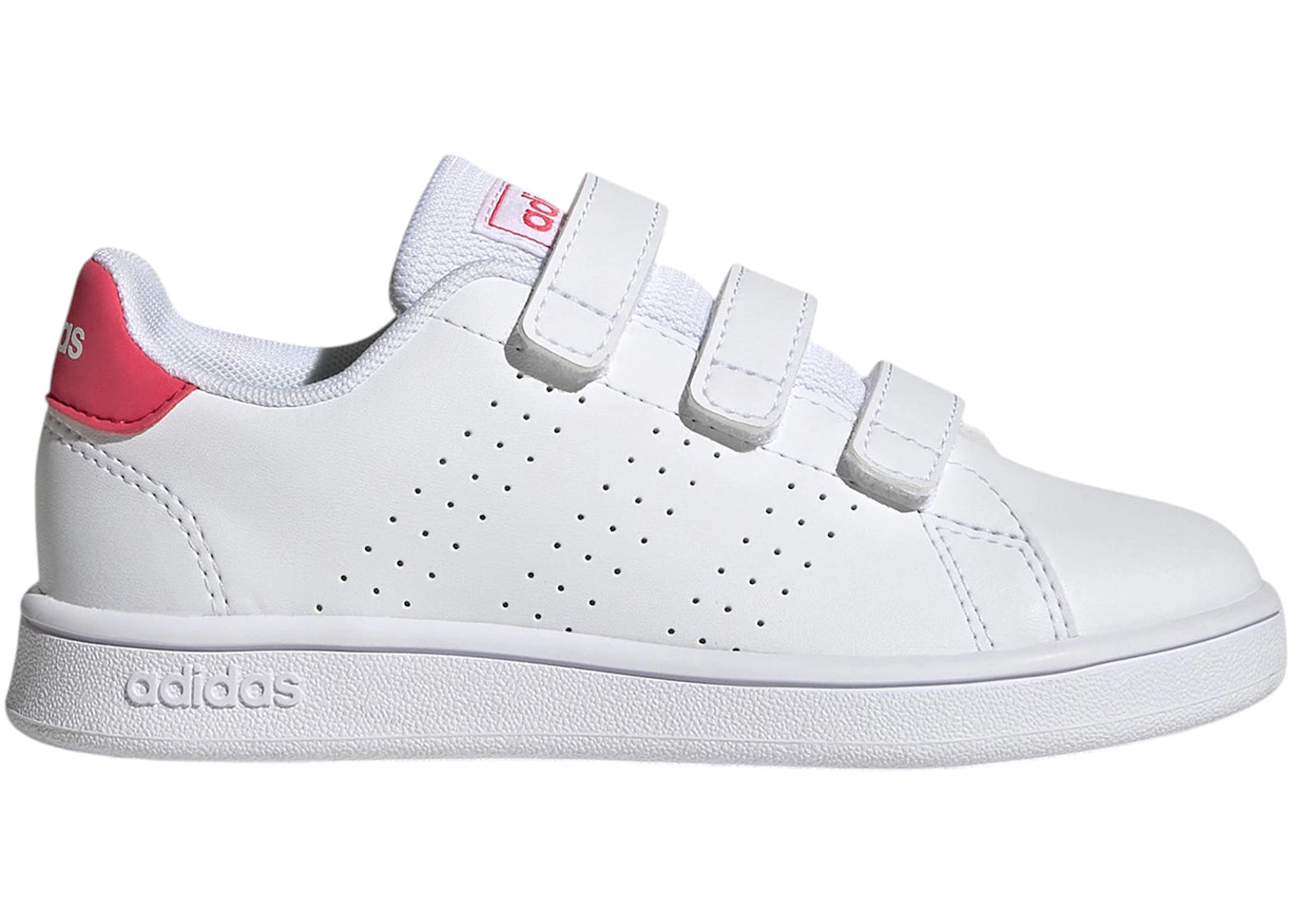 adidas Advantage Court Lifestyle Cloud White Real Pink Core Black (PS)