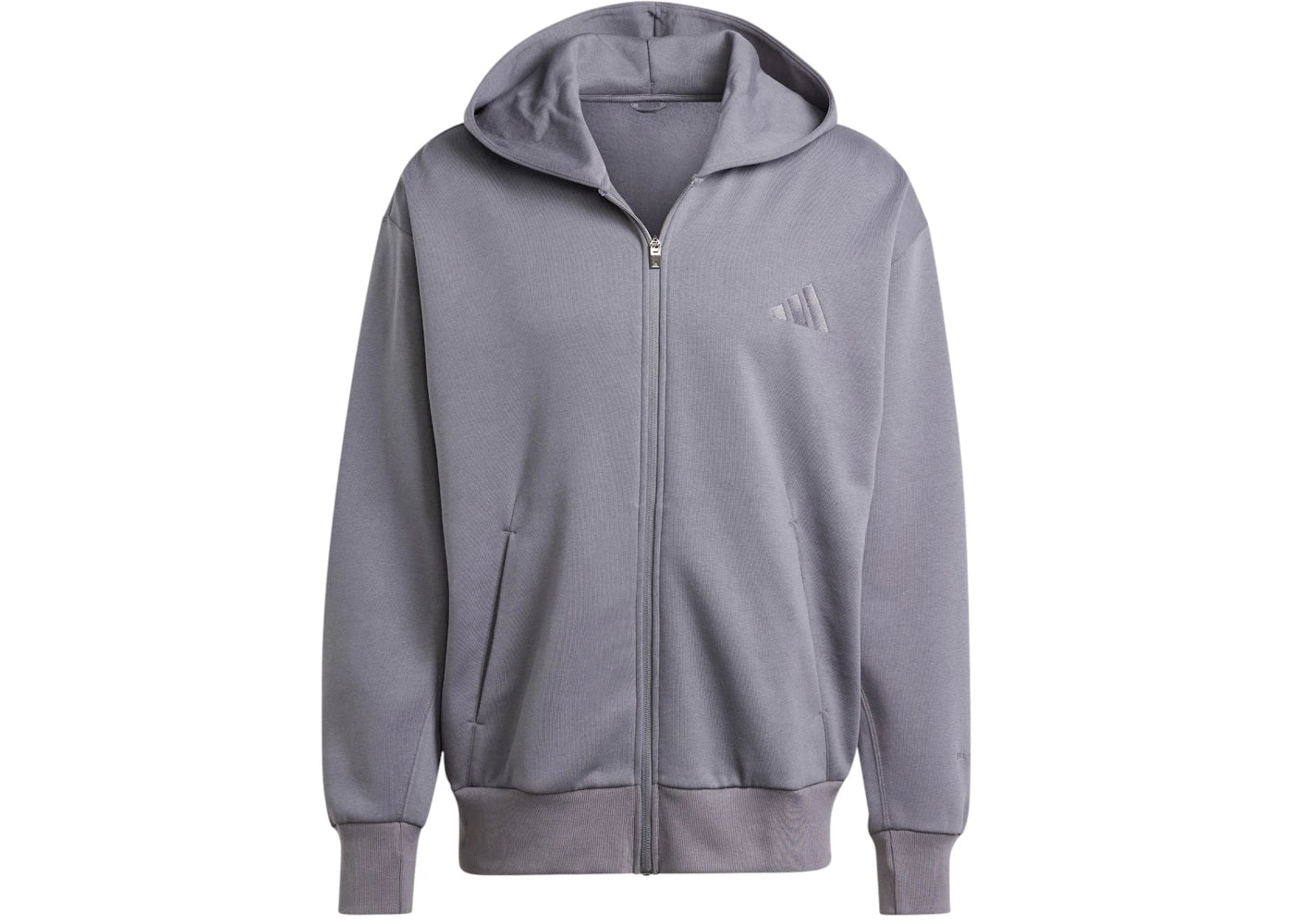 adidas All Szn Fleece Full-Zip Hoodie Grey Four