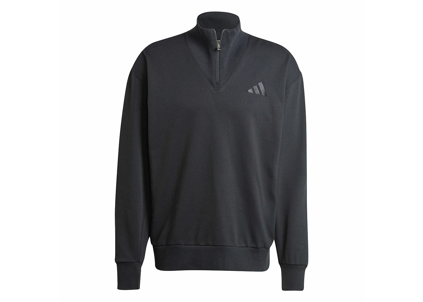 adidas All Szn Fleece Quarter-Zip Crew Sweatshirt Black