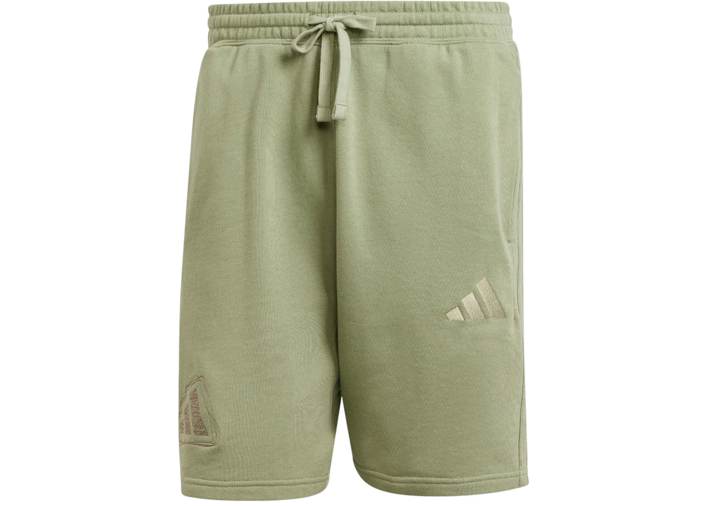 adidas All Szn French Terry Graphic Seasonal Shorts Tent Green