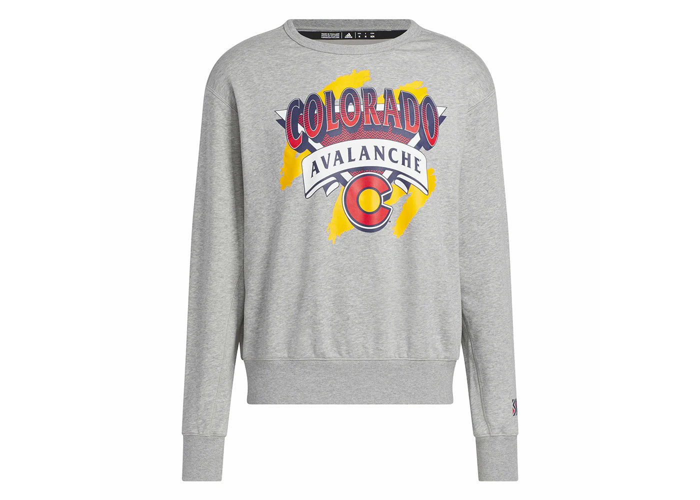adidas Avalanche Vintage Crew Sweatshirt Medium Grey Heather/White/Multi