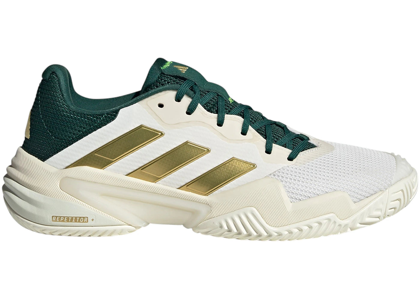 adidas Barricade 13 Core White Gold Metallic Collegiate Green