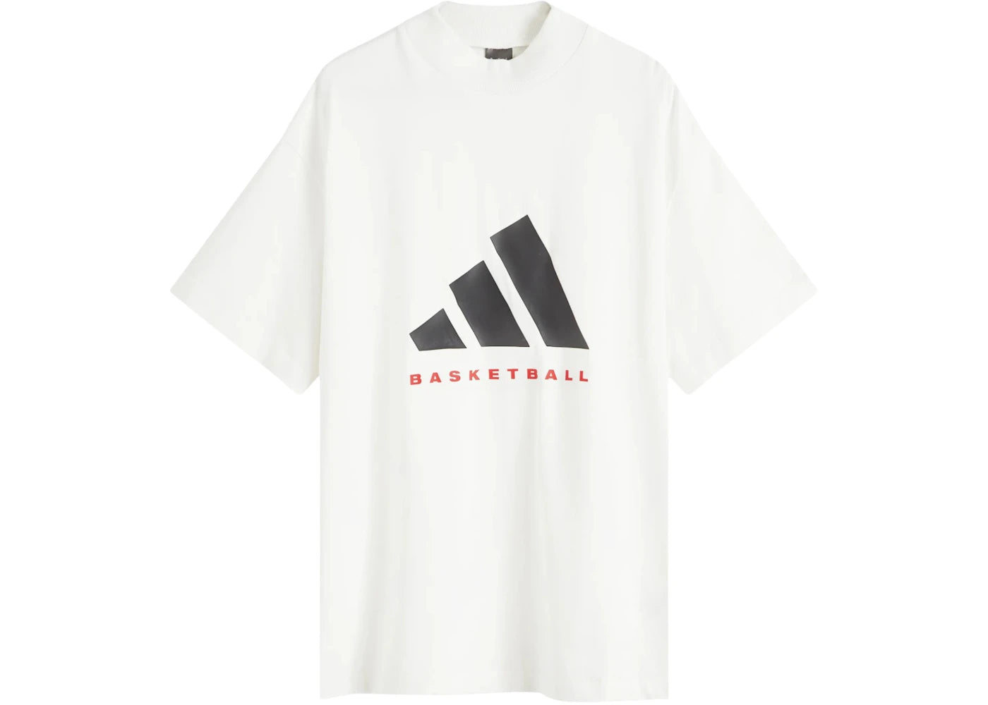adidas Basketball T-shirt Cloud White/Black/Red