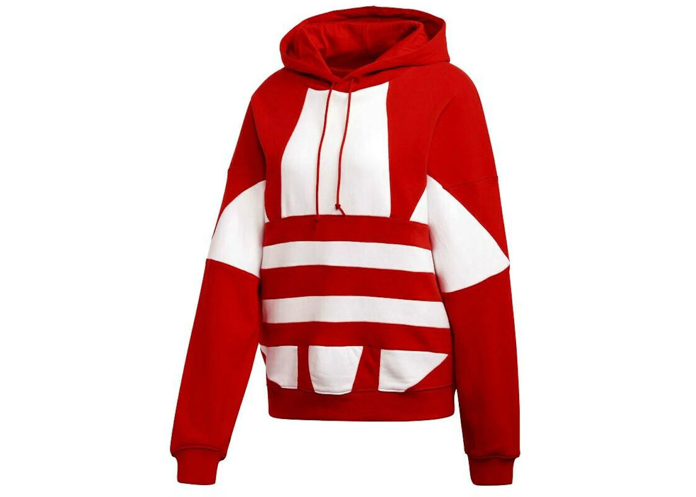 adidas Big Trifoil Pullover Hoodie Red/White