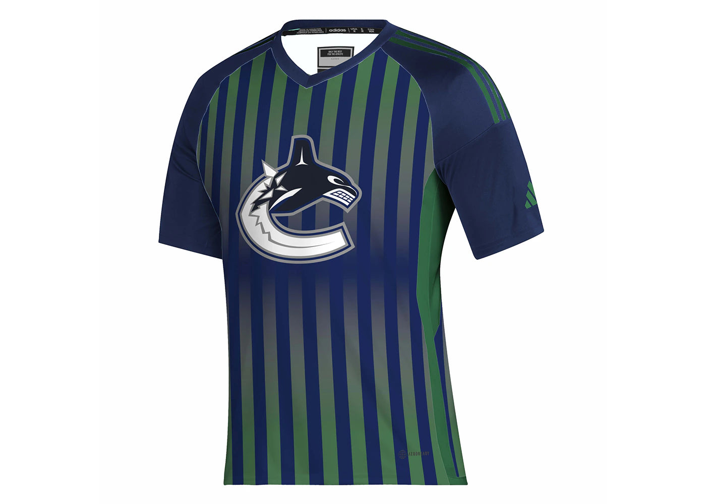 adidas Canucks Soccer Tee Blue/Team Green