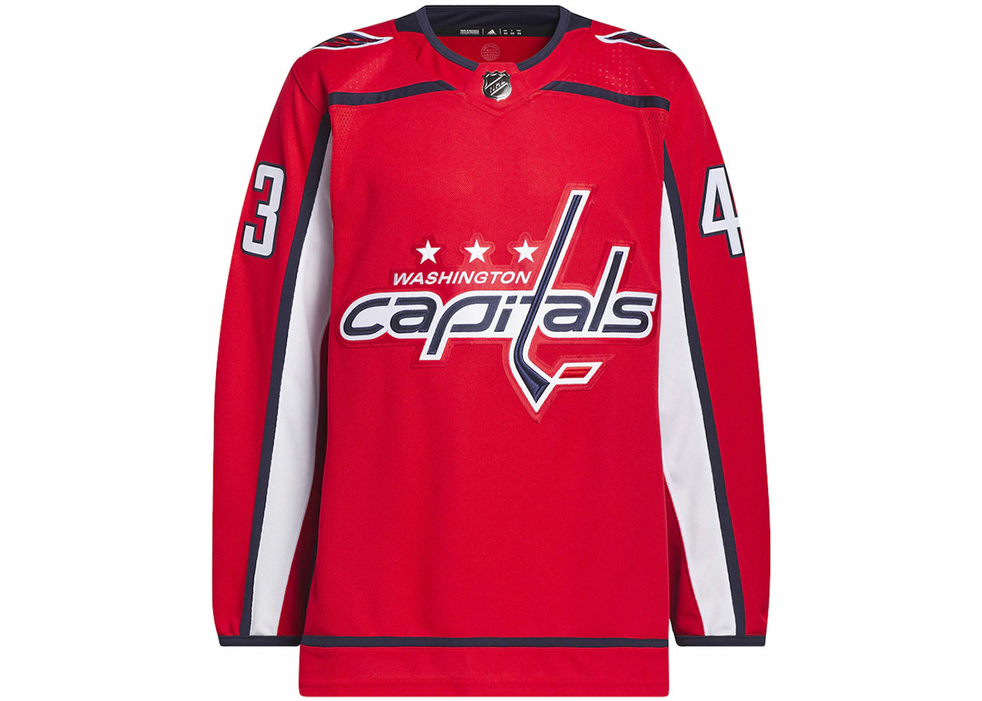 adidas Capitals Wilson Home Authentic Jersey Red