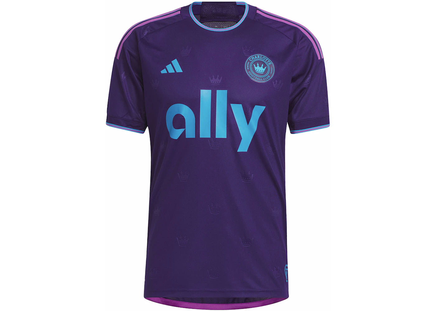 adidas Charlotte FC 23/24 Away Authentic Jersey Dark Purple/Sharp Blue