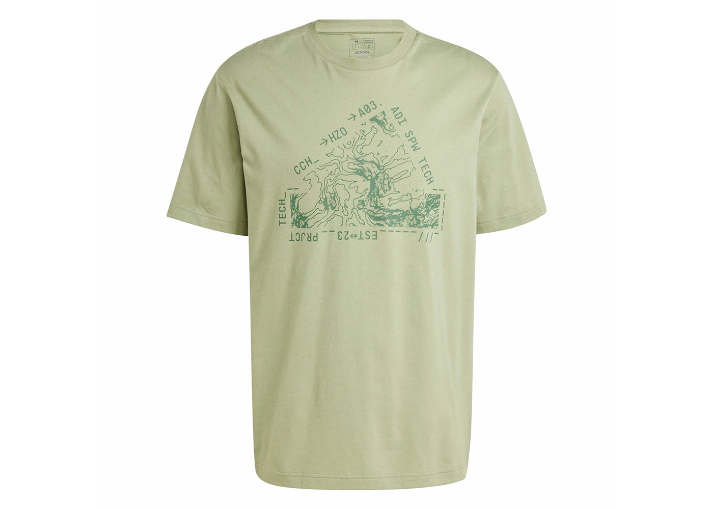adidas City Escape Landscape Graphic Tee Tent Green