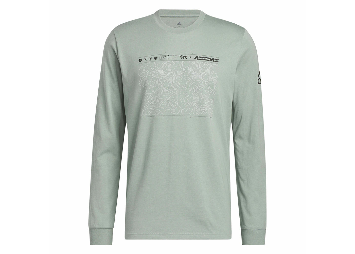 adidas City Escape Long Sleeve Graphic Tee Silver Green