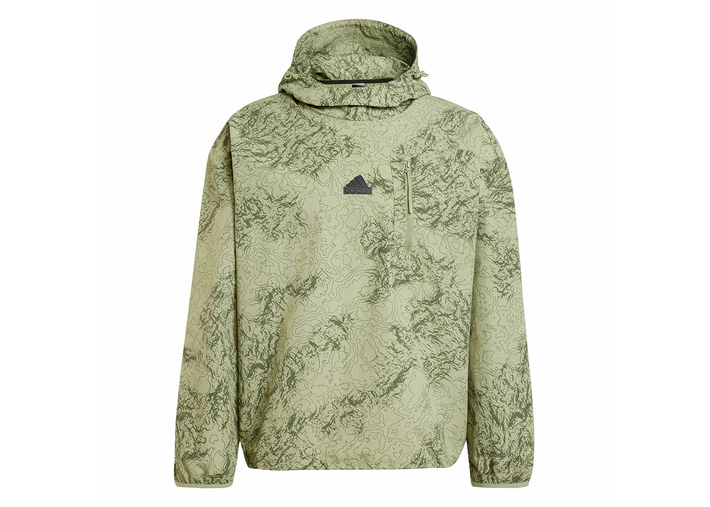 adidas City Escape Woven Hoodie Tent Green