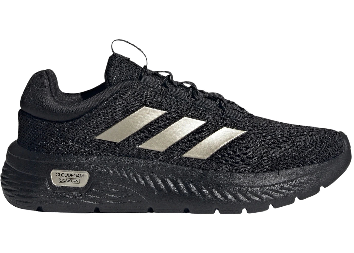 adidas Cloudfoam Comfy Core Black Champagne Met. Cloud White (Women's)