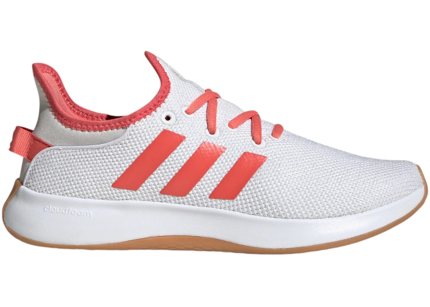adidas Cloudfoam Pure Cloud White Preloved Scarlet Grey (Women's)