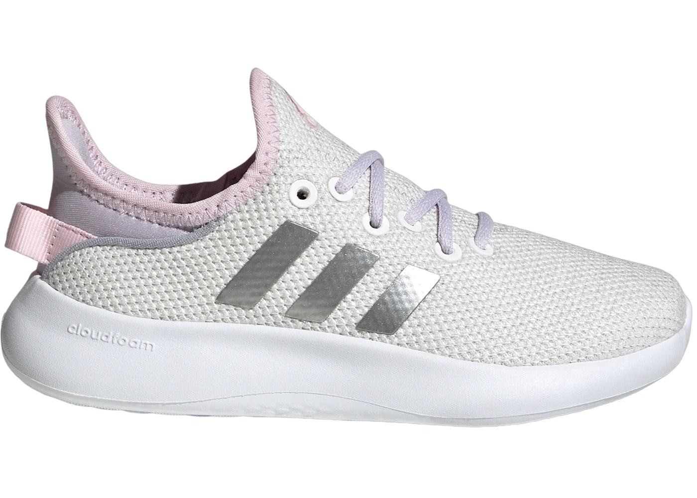 adidas Cloudfoam Pure Cloud White Silver Metallic Silver Dawn (GS)