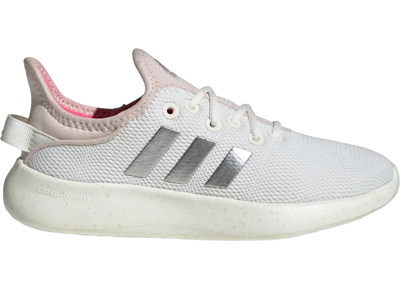 adidas Cloudfoam Pure Sportswear Off White Silver Metallic Putty Mauve (GS)