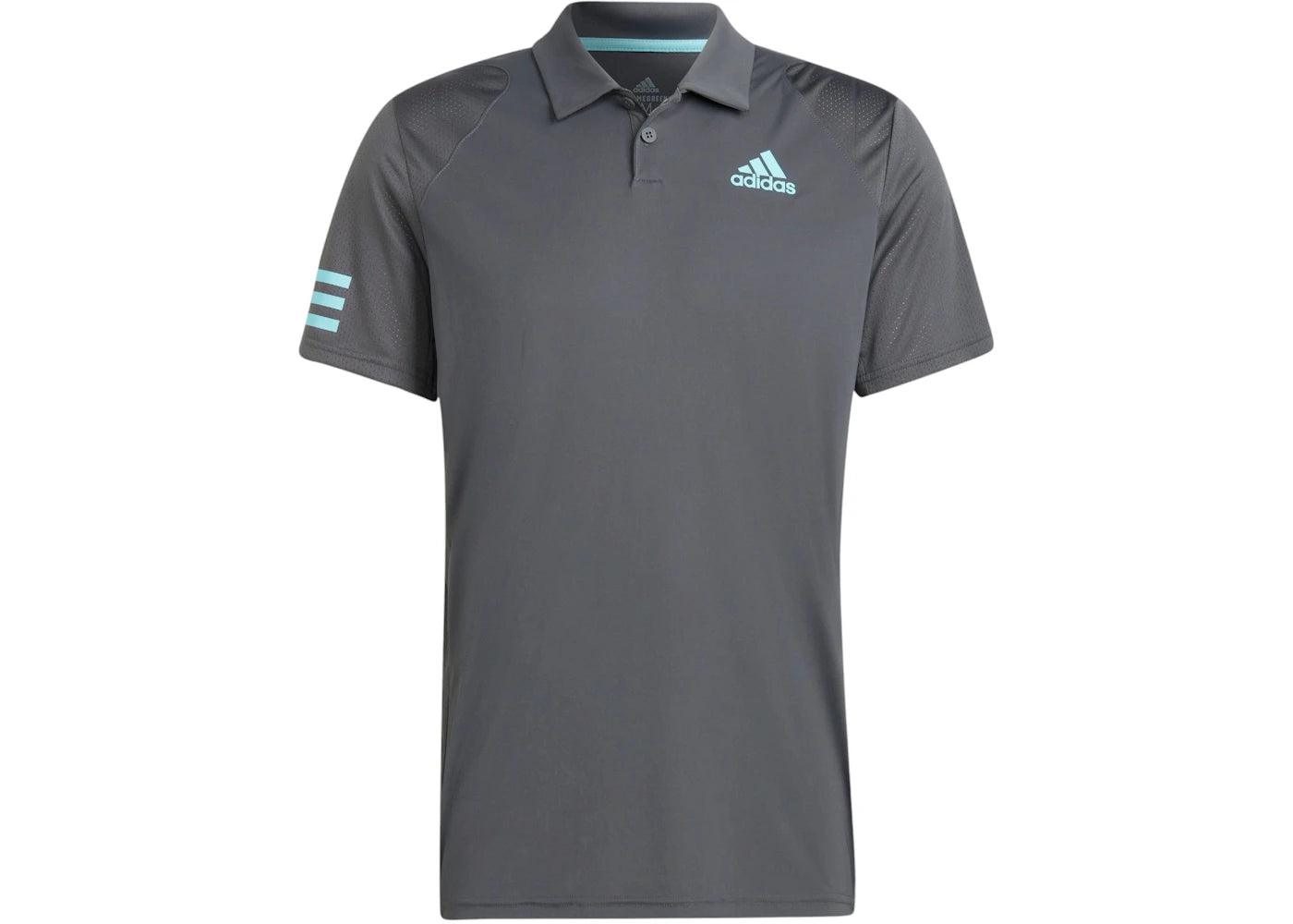 adidas Club 3-Stripes Polo Shirt Grey Six/Pulse Aqua