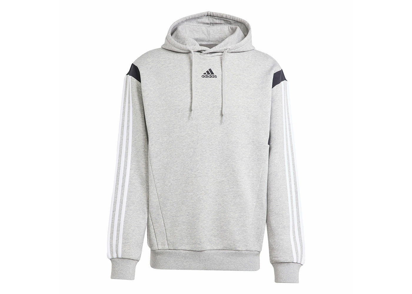 adidas Colorblock Hooded Sweatshirt Medium Grey Heather