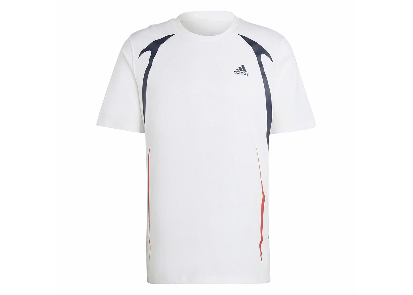 adidas Colorblock Tee White/Bright Red/Legend Ink